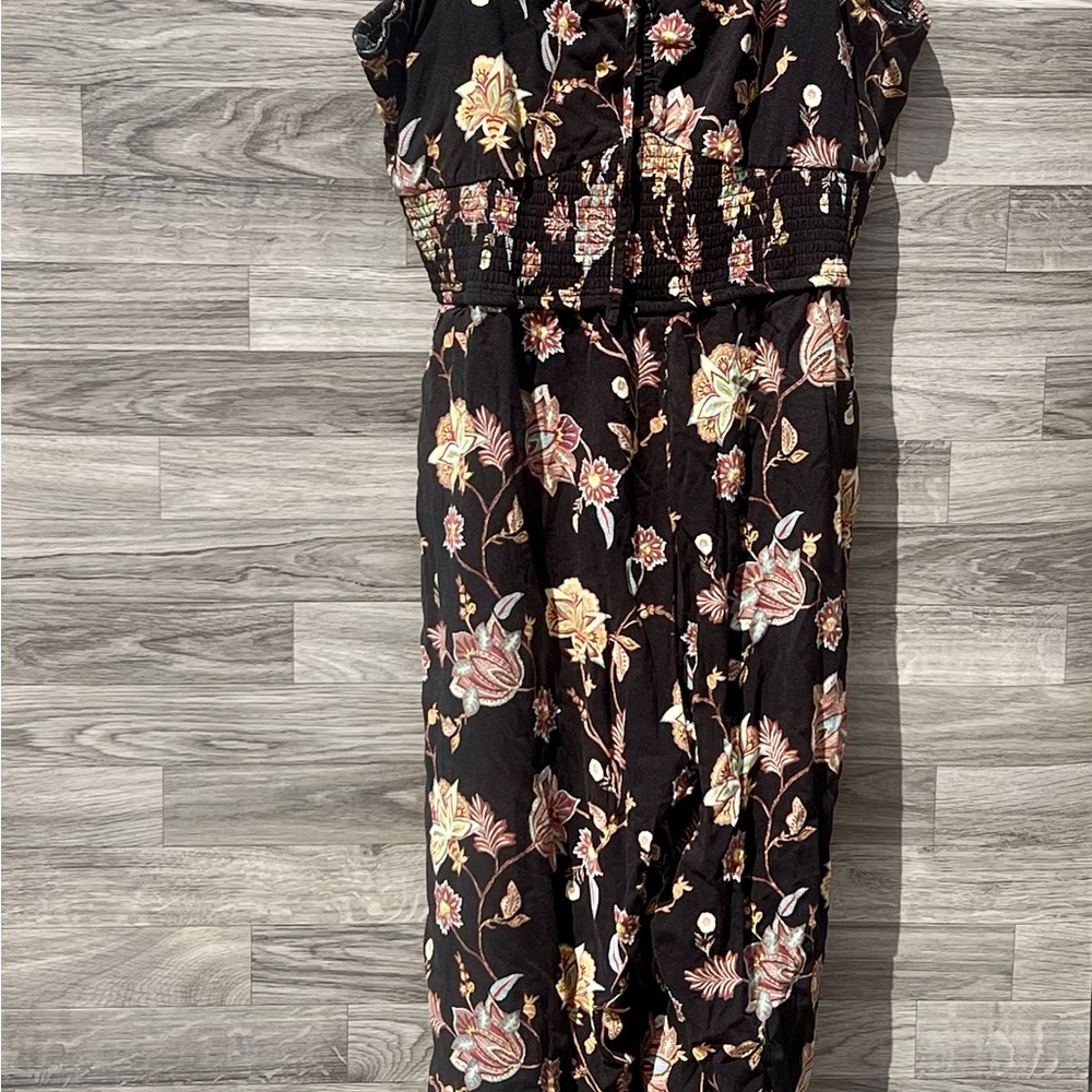 Cato Black romper with Floral Design